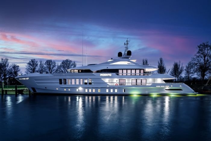 Heesen Delivers 55m Moskito â The ‘Shark-Tooth’ Superyacht